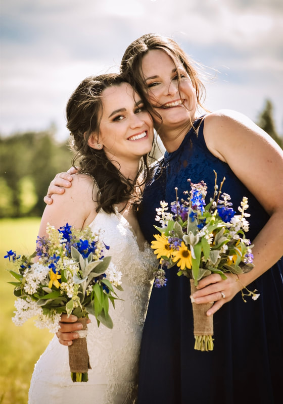 Outdoor wedding in Knuttsford B.C. Makeup by Sarah Fisher Beauty.