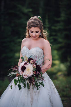 Outdoor wedding at Sun Peaks Resort. Makeup by Sarah Fisher Beauty.